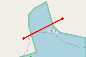 Map showing Avernish Bay West