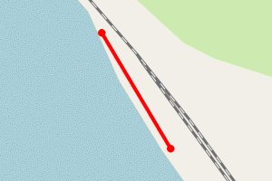 Map showing Craigendoran, east of Morrison's