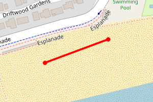 Map showing Eastney Beach - Eastney Esplanade East