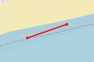 Map showing Eastney Beach - west of Esplanade Gardens