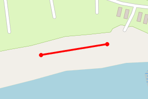Map showing Carmarthen Bay Beach East