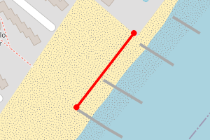 Map showing Pevensey Bay Beach - Martello Tower No.61