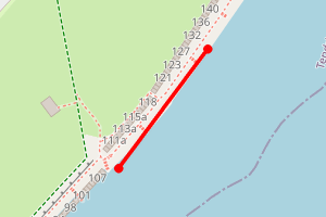 Map showing Frinton Beach - near Frinton Golf Club