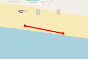 Map showing Hayling Blue Flag Beach