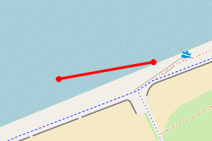 Map showing Ffrith Beach - West of the Bowls Centre