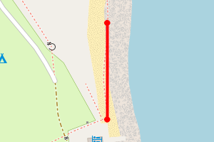 Map showing Port Eynon - left of YHA