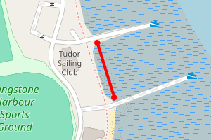 Map showing Tudor Sailing Club, near Portsmouth