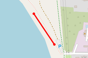 Map showing Hayling Island Beach Billy Trail behind Esso Station