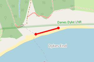 Map showing Danes Dyke