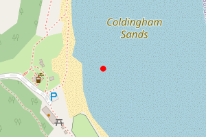 Map showing Coldingham Sands