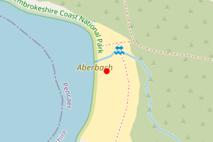 Map showing Aber Bach
