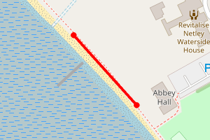 Map showing Weston Shore - Abbey Hall