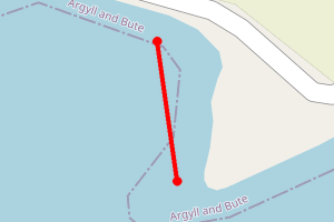 Map showing Carswell's Point, Loch Etive north shore