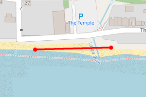 Map showing The Temple