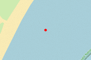 Map showing Beadnell Bay