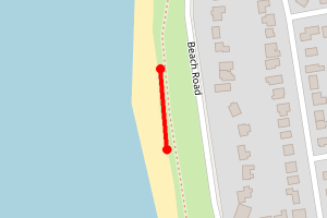 Map showing Barassie Beach - North part