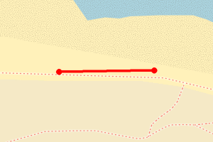 Map showing Talacre lighthouse west