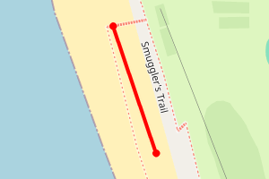 Map showing Troon Beach - by Royal Troon Golf Club