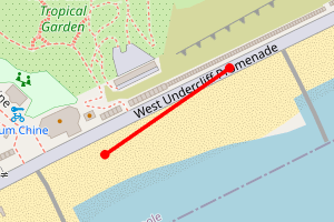 Map showing Alum Chine Bournemouth