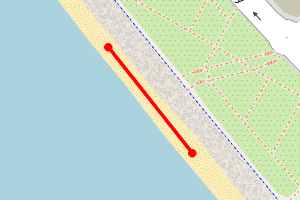 Map showing Aberavon, Port Talbot - near the Sunken Gardens