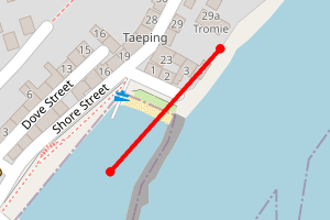Map showing Cellardyke harbour