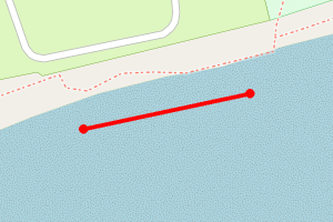 Map showing Monifieth Beach