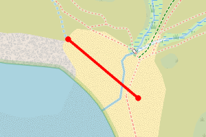 Map showing Manorbeir Summer Beach Clean