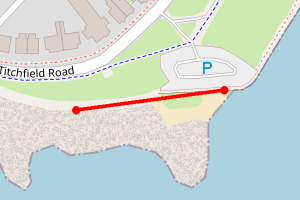 Map showing Troon, Shore area next to Carpark for Parkrun