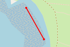 Map showing Ruby Bay Beach, Elie