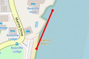 Map showing Paignton Beach Villa Marina