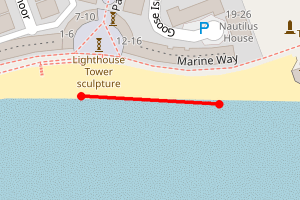 Map showing Old Observatory, Swansea.