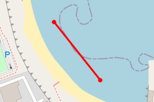 Map showing Red Ache Beach