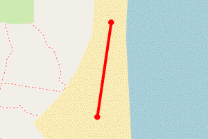 Map showing Skegness beach south - Princes Parade 2