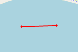 Map showing Trecco Bay windsurfing beach
