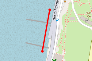 Map showing Hunstanton Pier