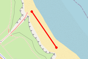 Map showing Marsden Beach
