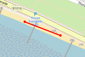 Map showing Thorpe Bay Esplanade 2