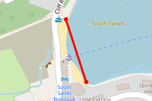 Map showing South Sands Beach 1