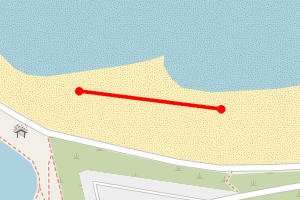 Map showing Fleetwood Beach - opposite the sunken car park (1)