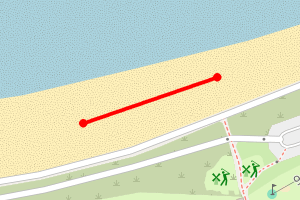 Map showing Fleetwood beach 1