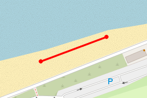 Map showing Fleetwood beach 2