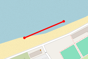 Map showing Fleetwood beach 3