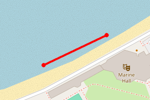 Map showing Fleetwood beach 4