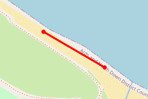 Map showing Crawfordsburn Beach