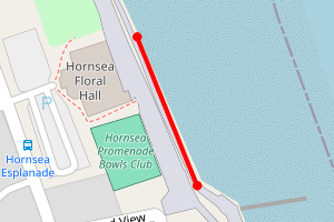 Map showing Hornsea Beach - Eastgate Car Park North