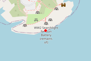 Map showing Pendennis Point shore