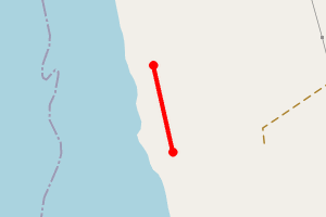 Map showing St Catherine's Bay
