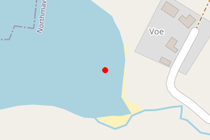 Map showing The Blade, Ronas Voe