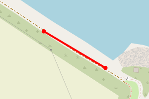 Map showing Llanerch-y-Mor, Wales Coast Path at the Duke of Lancaster Ship
