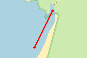 Map showing Feall Bay - east end (Coll)